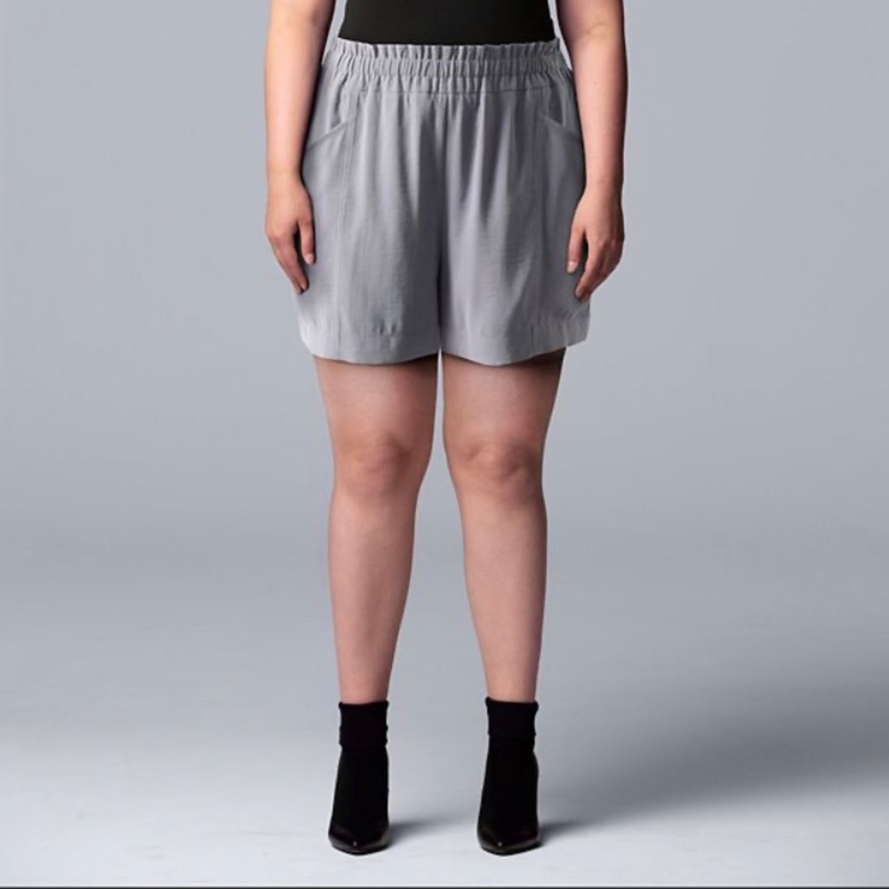 Simply Vera Vera Wang Gray High Waisted Soft Shorts Women’s XXL